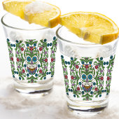 Mexican Mariposa Sugar Skull Schnapsglas