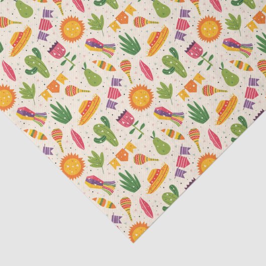 Mexican Mexico Fiesta Cactus Party Seidenpapier (Ausschnitt)