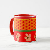 Mexican Mug with Designs Greens and Red Tasse (Vorderseite Links)