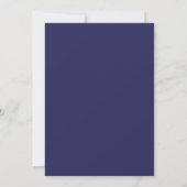 Mexican Navy Blue Floral Classic Aesthetic Wedding Einladung (Rückseite)