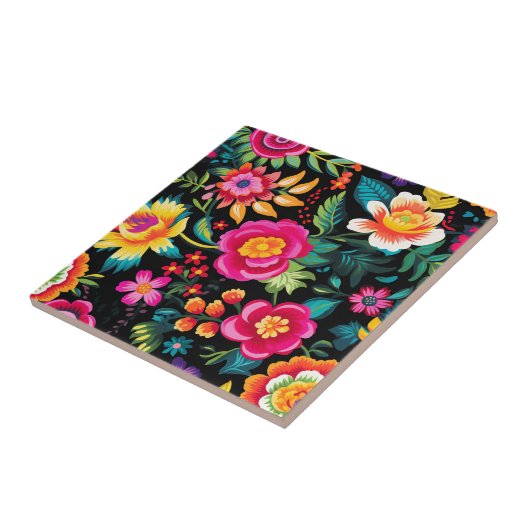 Mexican Noche de Flores Fliese (Seite)