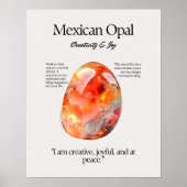 Mexican Opal Gem Crystal Meaning Card Poster (Vorne)