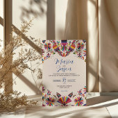 Mexican Otomi Tenangos Folk Art Floral Wedding Einladung