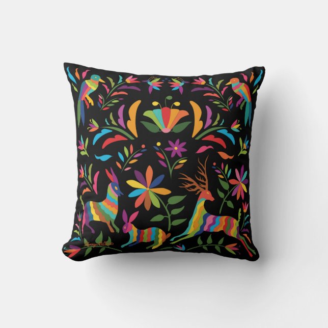 Mexican Otomi Throw Kissen (Vorderseite)