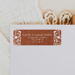 Mexican Papel Picado Anschrift<br><div class="desc">Fügen Sie eine festliche Touch zu Ihrer Hochzeit mit diesem mexikanischen Thema rustikale Terracotta Adresse Labels. Matching Artikel in unserem Shop Cava Party Designs.</div>
