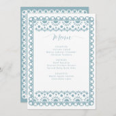 Mexican Papel Picado Cielito Lindo Baby Dusche Menükarte (Vorne/Hinten)