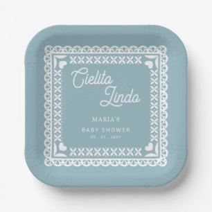 Mexican Papel Picado Cielito Lindo Baby Dusche Pappteller