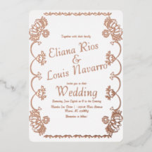 Mexican Papel Picado Folk Wedding gepresst