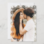 Mexican Papel Picado Terracotta Foto Boho Wedding Einladung (Rückseite)