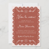 Mexican Papel Picado Viva La Novia Brautparty Einladung (Vorderseite)