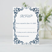 Mexican Papel Picado Wedding RSVP Card (Stehend Vorderseite)