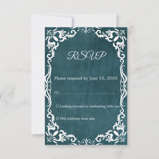 Mexican Papel Picado Wedding RSVP Card (Vorderseite)