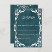 Mexican Papel Picado Wedding RSVP Card (Vorne/Hinten)