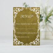 Mexican Papel Picado Wedding RSVP Card (Stehend Vorderseite)