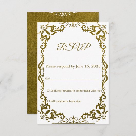 Mexican Papel Picado Wedding RSVP Card (Vorne/Hinten)