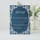 Mexican Papel Picado Wedding RSVP Card (Stehend Vorderseite)
