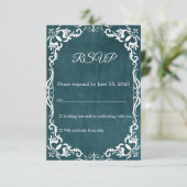 Mexican Papel Picado Wedding RSVP Card Karte (Stehend Vorderseite)