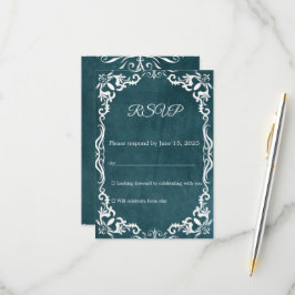 Mexican Papel Picado Wedding RSVP Card Karte