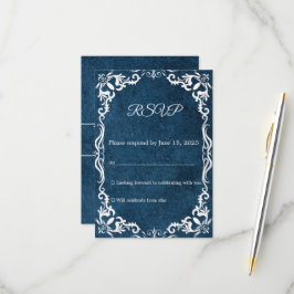 Mexican Papel Picado Wedding RSVP Card Karte