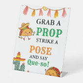 Mexican Party Fiesta Foto Booth Baby Shower Sockelschild (Vorderseite)