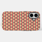 Mexican Pattern in Beige and Red Case-Mate iPhone Hülle (Rückseite (Horizontal))