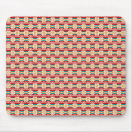 Mexican Pattern in Beige and Red Mousepad
