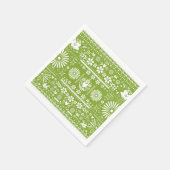 Mexican Picado Limon Avocado Green Wedriage Serviette (Ecke)
