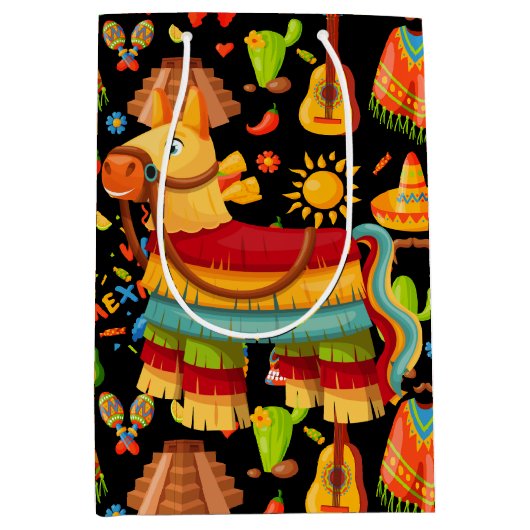 Mexican Pinata Mittlere Geschenktüte (Vorderseite)