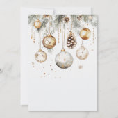 Mexican Posada Navideña Elegante Gold Weiß Einladung (Rückseite)