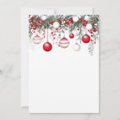 Mexican Posada Navideña Festivals Rote Ornamente Einladung (Rückseite)