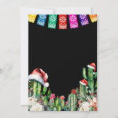 Mexican Posada Navidena Fiesta Cactus Christmas Einladung (Rückseite)