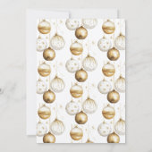 Mexican Posada Navideña Gold Weiße Ornamente Einladung (Rückseite)