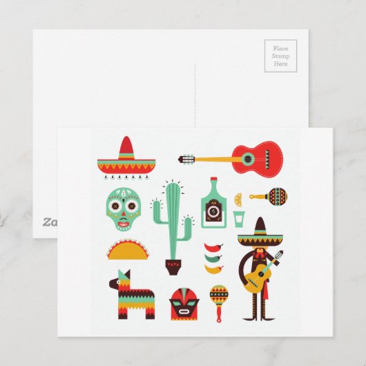 Mexican Postkarte (Vorne/Hinten)