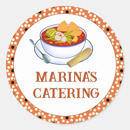 Mexican Pozole Rojo De Pollo Runder Aufkleber (Vorderseite)