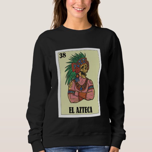 Mexican Pride Aztec Warrior Design - El Azteca Sweatshirt (Vorderseite)