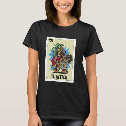 Mexican Pride Aztec Warrior Design - El Azteca T-Shirt (Vorderseite)
