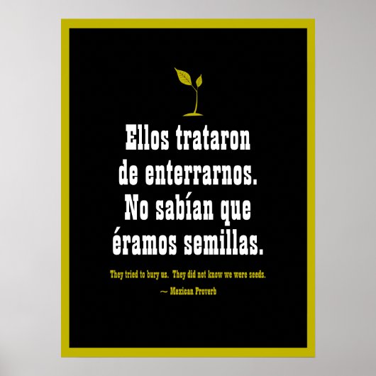 Mexican Proverb Poster (Vorne)