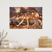 MEXICAN RED WOLF DESERT TREK POSTER (Küche)