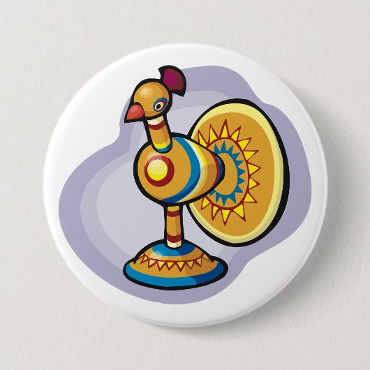 Mexican Rooster Toy Button (Vorderseite)