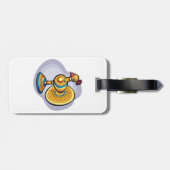 Mexican Rooster Toy Gepäckanhänger (Rückseite horizontal)