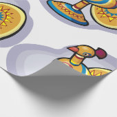 Mexican Rooster Toy Geschenkpapier (Ecke)