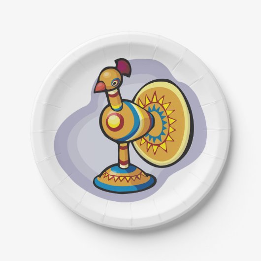 Mexican Rooster Toy Pappteller (Vorderseite)