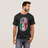 Mexican Roots American Raised Patriotic Mexico And T-Shirt (Vorne ganz)
