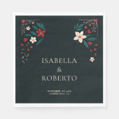 Mexican Rustic Elegant Christmas Red Wedding Serviette (Vorderseite)