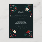 Mexican Rustic Elegant Christmas Wedding Details Begleitkarte (Vorderseite)