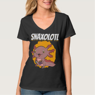 Mexican Salamander Snaxolotl Amphibien Snacks Axo T-Shirt