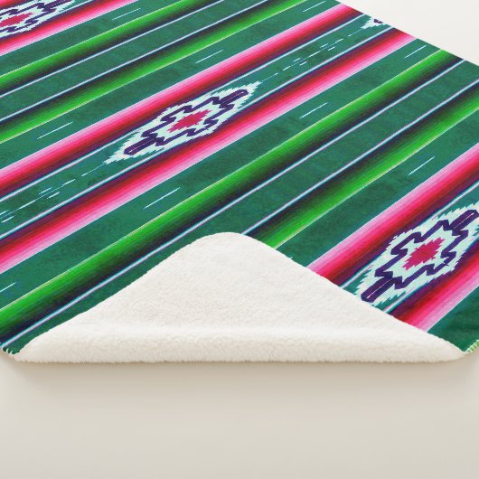 Mexican Sarape Pattern Sherpadecke (3/4)