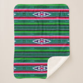 Mexican Sarape Pattern Sherpadecke (Vorderseite)
