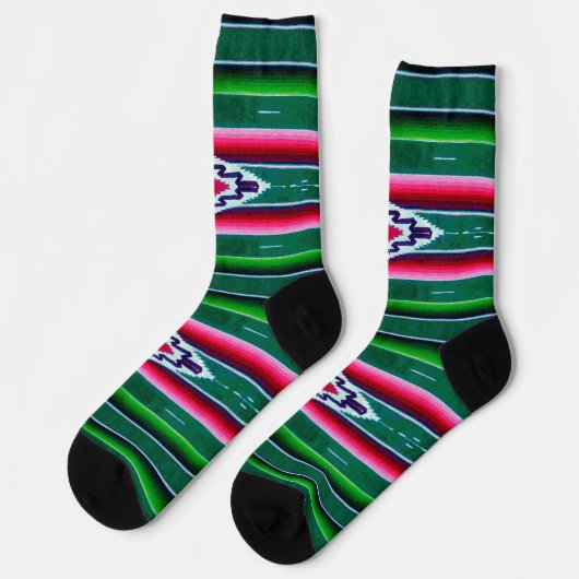 Mexican Sarape Pattern Socken (Linkes Detail)