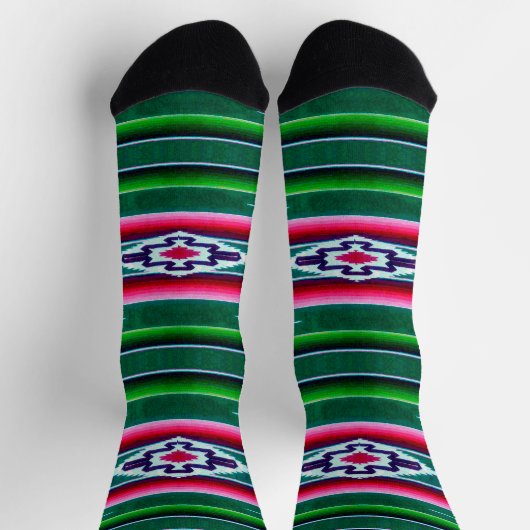 Mexican Sarape Pattern Socken (Oben)